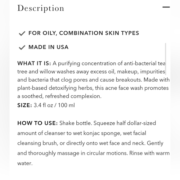 Tea Tree & Willow Clarifying Cleanser 3.4 OZ - Picture 3 of 3